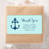 Blue Nautical Baby Showdusche bevorzugt Labels (Insitu)