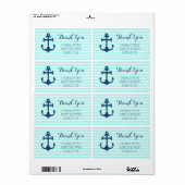 Blue Nautical Baby Showdusche bevorzugt Labels (Vorne)