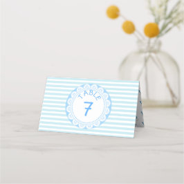Blue Nautical Beachy Wedding Tischnummer Cards Platzkarte