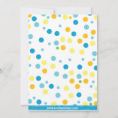 Blue Nautical Bubble Baby Dusche Einladung (Rückseite)