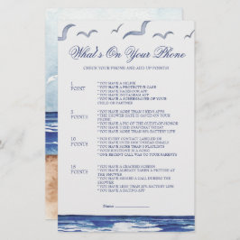 Blue Nautical Coastal Sea Was ist auf dem Handyspi