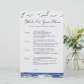 Blue Nautical Coastal Sea Was ist auf dem Handyspi (Stehend Vorderseite)