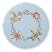 Blue Nautical Designs auf Light Blue Keramikknauf (Vorderseite)