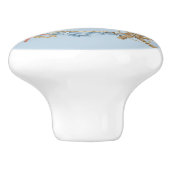 Blue Nautical Designs auf Light Blue Keramikknauf (Seitenansicht)