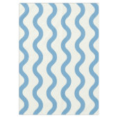 Blue Nautical Groovy Wavy Stripe Moderner Minimali Tischdecke (Vorderseite)