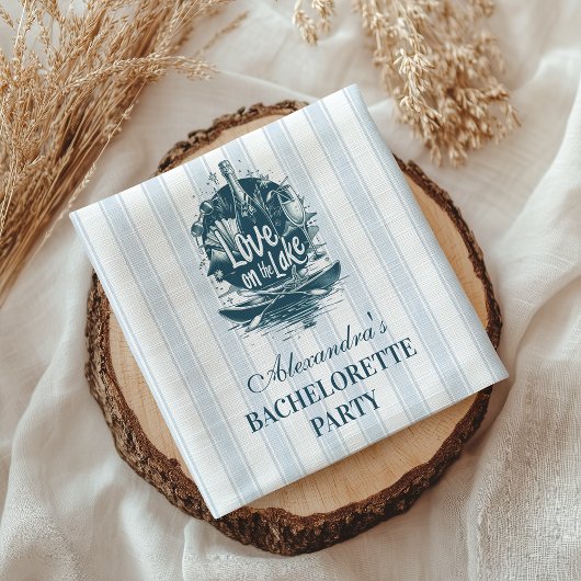 Blue Nautical Lake Bachelorette Party Serviette