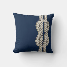 Blue Nautical mit Ship's Rope Kissen