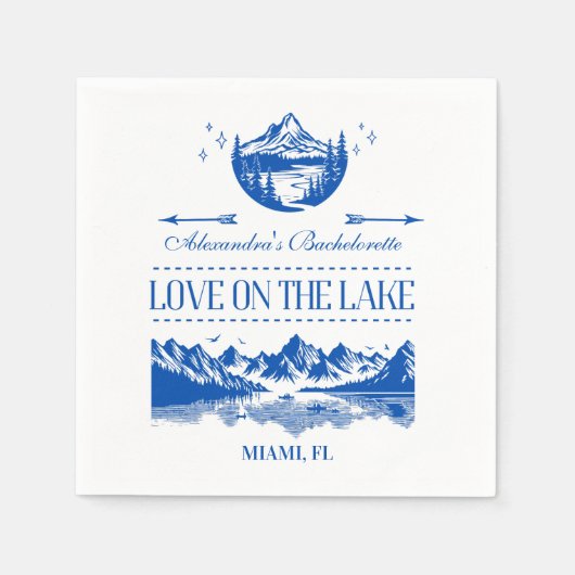 Blue Nautical Party Theme Serviette (Vorderseite)