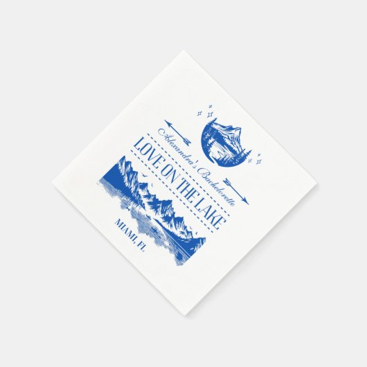 Blue Nautical Party Theme Serviette (Ecke)