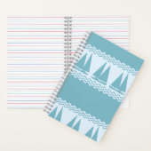 Blue Nautical Sailboat Coasters Stripes Notizblock (Innen)