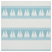 Blue Nautical Sailboat Coasters Stripes Stoff (Muster)