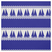 Blue Nautical Sailboat Coasters Stripes Stoff (Muster)