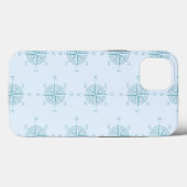 Blue Nautical Sailing Compass Case-Mate iPhone Hülle (Rückseite (Horizontal))