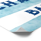 Blue Nautical Sailor Baby Dusche Begrüßungszeichen Poster (Ecke)