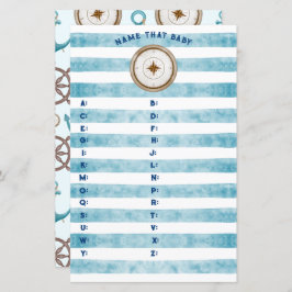 Blue Nautical Sailor Baby Dusche Name dieses Baby