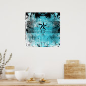 Blue Nautical Star Poster (Küche)