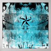 Blue Nautical Star Poster (Vorne)