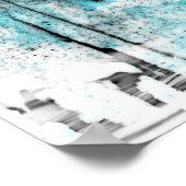 Blue Nautical Star Poster (Ecke)