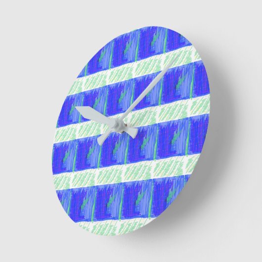 Blue Nautical Theme Wall Clock Runde Wanduhr (Winkel)