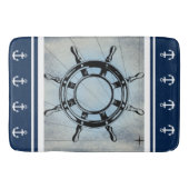 Blue Nautical Themed Badematte (Vorderseite)