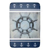 Blue Nautical Themed Badematte (Vorderseite Vertikal)