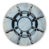 Blue Nautical Themed Keramikknauf (Vorderseite)