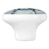 Blue Nautical Themed Keramikknauf (Seitenansicht)