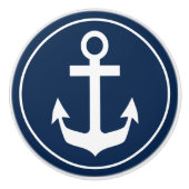 Blue Nautical Themed Keramikknauf (Vorderseite)