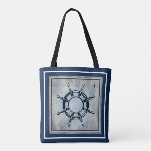 Blue Nautical Themed Tasche (Rückseite)