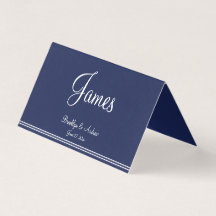 Blue Nautical Wedding Folding Table Cards