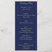Blue Nautical Wedding Menu Cards Menükarte (Vorderseite)