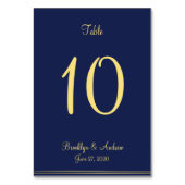 Blue Nautical Wedding Platzkarten Tafelkarten Tischnummer (Rückseite)