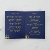 Blue Nautical Wedding Programme (Innenseite)