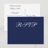 Blue Nautical Wedding RSVP Postkarten (Vorne/Hinten)