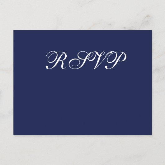 Blue Nautical Wedding RSVP Postkarten (Vorderseite)