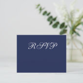 Blue Nautical Wedding RSVP Postkarten (Stehend Vorderseite)