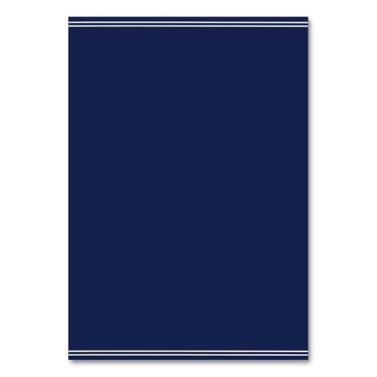 Blue Nautical Wedding Table Cards Sitzkarten Tischnummer (Rückseite)