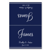 Blue Nautical Wedding Table Cards Sitzkarten Tischnummer (Vorderseite)