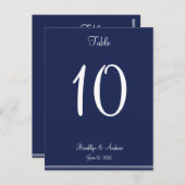 Blue Nautical Wedding Tischnummern (Vorne/Hinten)