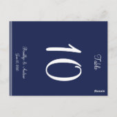 Blue Nautical Wedding Tischnummern (Rückseite)