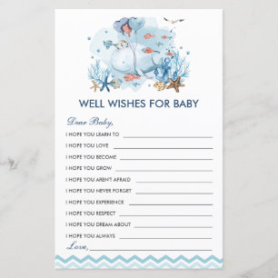 Blue Nautical Whale Well will Baby Game
