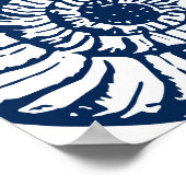Blue Nautilus Shell Coastal Art Poster (Ecke)