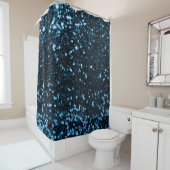 Blue Navy Aqua Deep Imitats Glitzer Sequin Glam Duschvorhang (Beispiel)