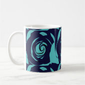 Blue Navy Blue Rose Blume Kaffeetasse (Links)
