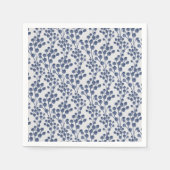 Blue Navy Botanical Serviette (Vorderseite)