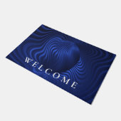 Blue Navy Decorative Doormat Fußmatte (Schrägansicht)