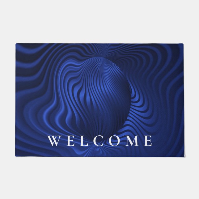 Blue Navy Decorative Doormat Fußmatte (Vorderseite)