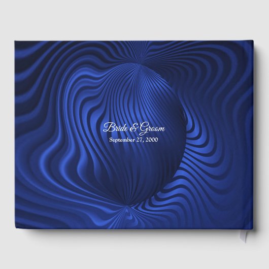 Blue Navy Decorative Gästebuch (Rückseite)