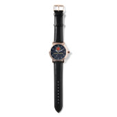 Blue navy Elegant Monogram couple names Armbanduhr (Gurtband)