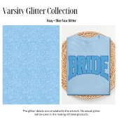 Blue + Navy Faux Glitter BRIDESMAID Bachelorette T-Shirt